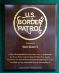 U.S. Boarder Patrol Plaque
