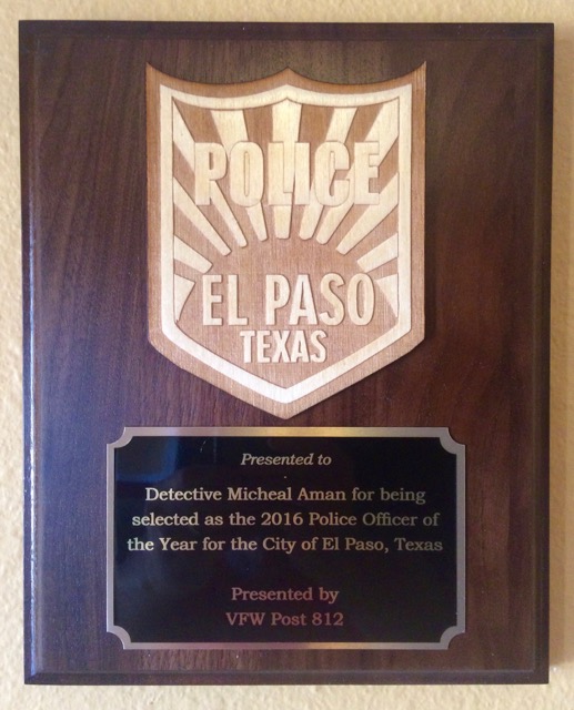 El Paso Police Officer of the year 2016