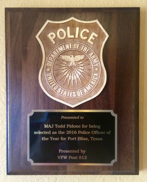 Fort Bliss Police Officer of the Year 2016