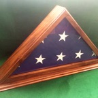 Solid Walnut Burial Flag Display 5x9