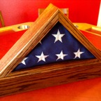 Retirement Flag Display with Base 3x5 Capitol Flag
