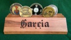 Six Coin Display, Laser Engraved